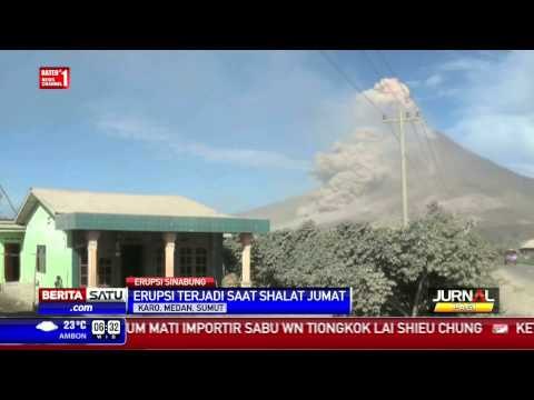 Gunung Sinabung Kembali Erupsi Saat Warga Shalat Jumat