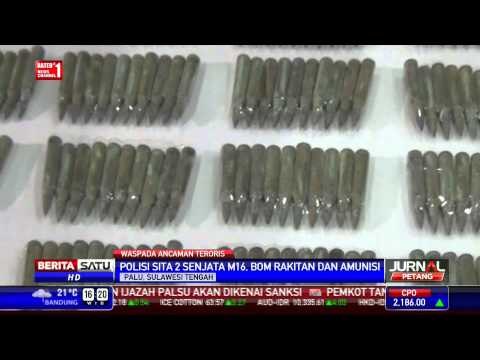 Polda Sulteng Gelar Barang Bukti Senjata dari Kelompok Santoso