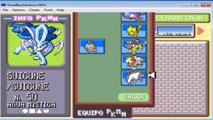 Codigo de los TRES perros LEGENDARIOS (RAIKOU,ENTEI Y SUICUNE)  POKEMON RUBI
