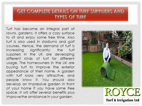 Get complete details on turf suppliers and types of turf