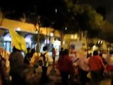 Violenta represión policial en marcha anti Conga - Plaza San Martín - Lima.