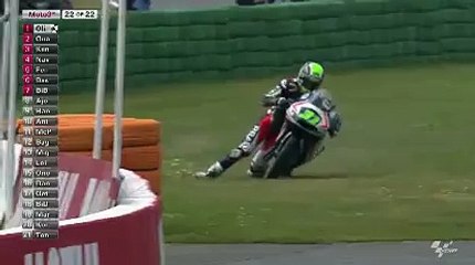 Niklas Ajo Amazing Finish Line In Knees (MOTO3) 27/06/2015