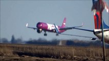 WOW Air Airbus A321 TF-MOM Landing at Boston Logan International Airport [1080p HD]
