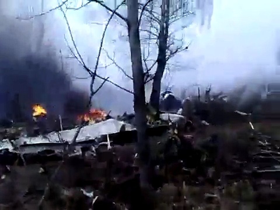 FILM AMATORSKI - PIERWSZE NAGRANIE - PŁONĄCY TUPOLEW PREZYDENTA SMOLEŃSK