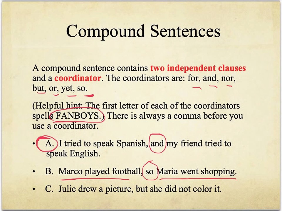 Simple, Compound, and Complex Sentences