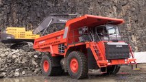 Volvo EC700C Excavator Loading Hitachi EH1100-5 Mining Truck @ Steinexpo 2014