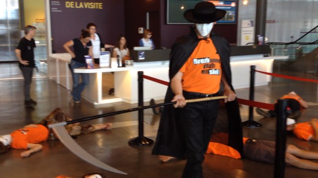 Action choc d'Ai'ta à la Cité de la voile