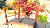 to create a japanese garden, creer un jardin japonais(fabriquer un pont)