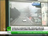 War? South & North Korea fire artillery shells, houses ablaze