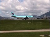 Korean Air 747 Takeoff Hong Kong Kai Tak