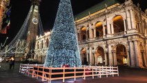 Vicenza Night Christmas Hyperlapse Buone Feste