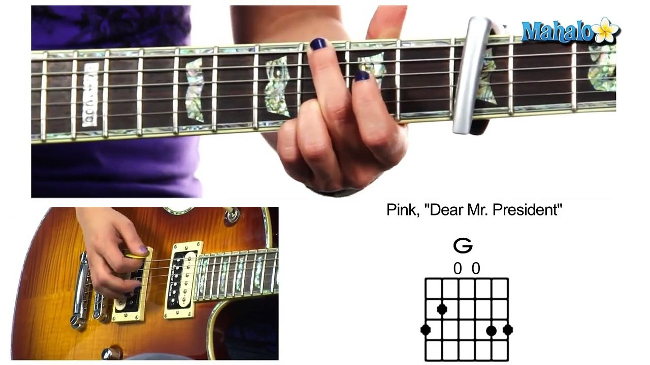 How To Play Dear Mr President By Pink On Guitar Video Dailymotion
