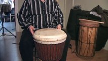How To Play West African Drums : Playing Bass Sounds on Djembe African Drums