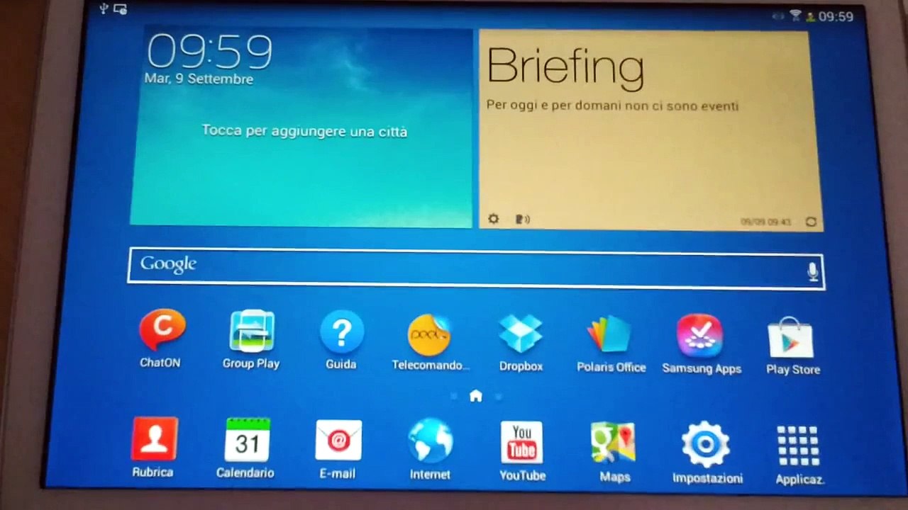 come creare un account sul tablet
