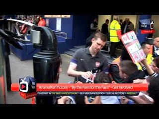 Arsenal team after victory at QPR - Fan Talk 12 - ArsenalFanTV.com