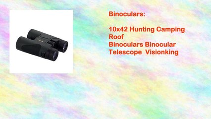 10x42 Hunting Camping Roof Binoculars Binocular Telescope Visionking