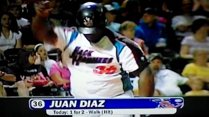 Baseball Brawl...Dustin Pease hits Juan Diaz (Winnipeg vs Joliet)