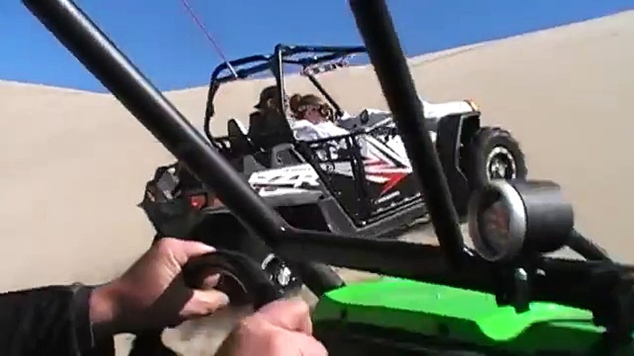 new stock Polaris RZR 900 XP VS Kawasaki Teryx w/ mods drag racing