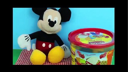Play Doh Mickey Mouse Picnic Bucket Play-Doh Cookies, Cookie Monster, Sandwich, Play Doh Food