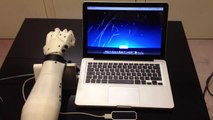 InMoov hand controlled by Leap Motion