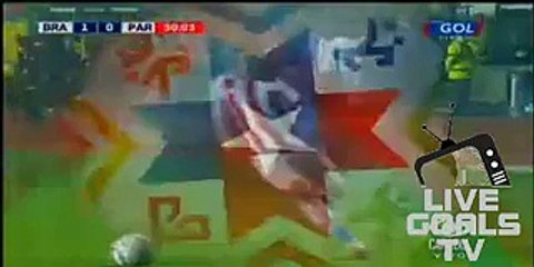 Dani Alves Yellow Card Brazil 1-0 Paraguay