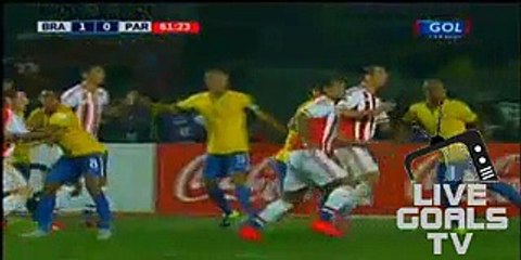 Jefferson Another Fantastic Save Brazil 1-0 Paraguay