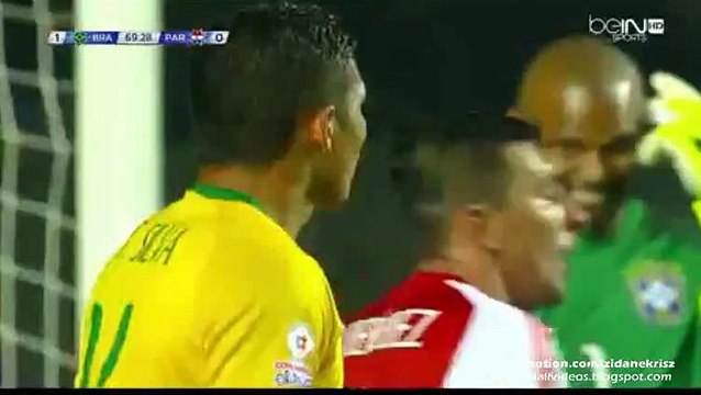 Thiago Silva Handball and Penalty for Paraguay - Brazil v. Paraguay 27.06.2015