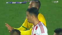 Alves hits the post with an amazing free kick!! Brazil 1-1 Paraguay