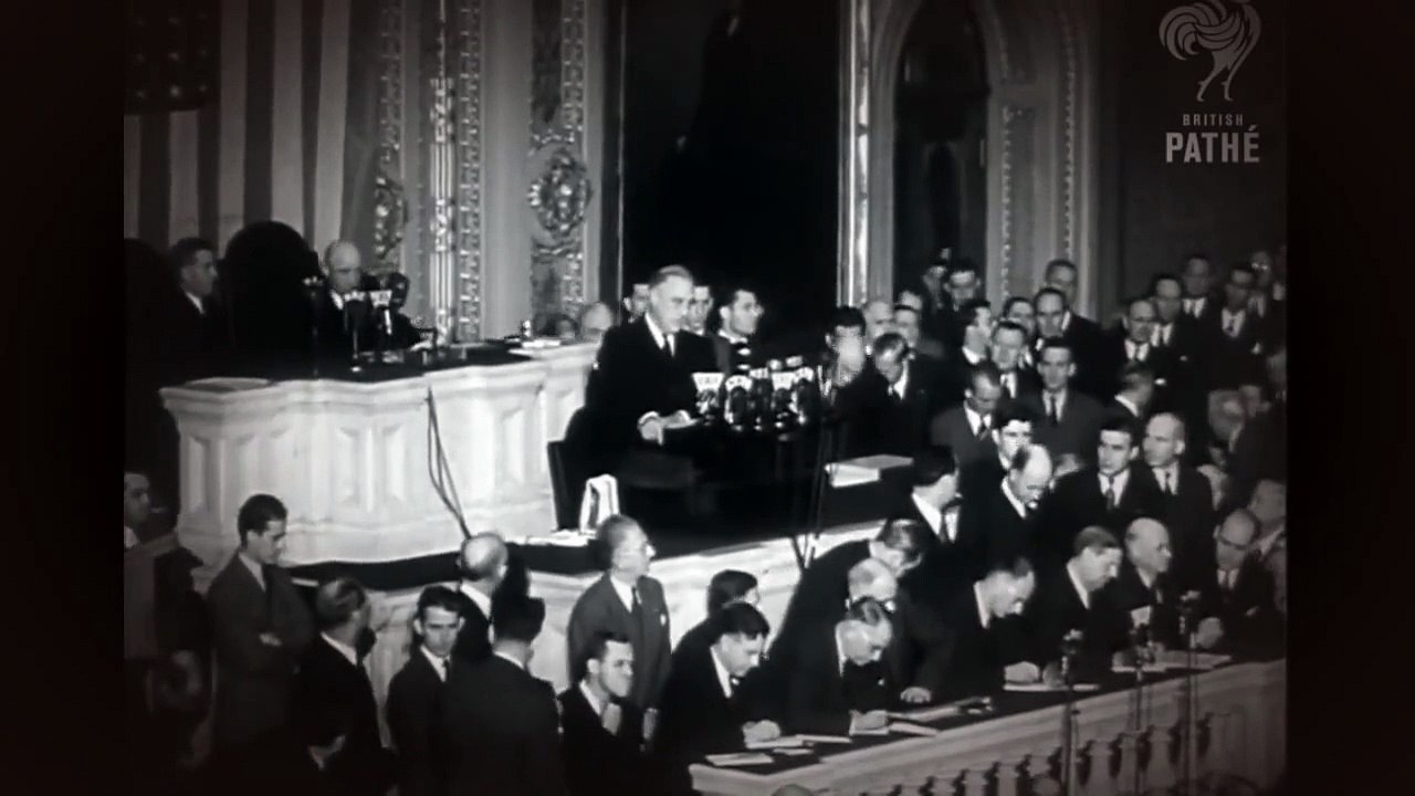 America Declares War on Japan   President Roosevelt Speech