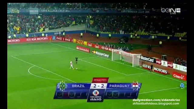 Full Penalty Shoot-Out | Brazil 1-1 Paraguay (Paraguay win 3-4 after penalties) 27.06.2015 Copa América