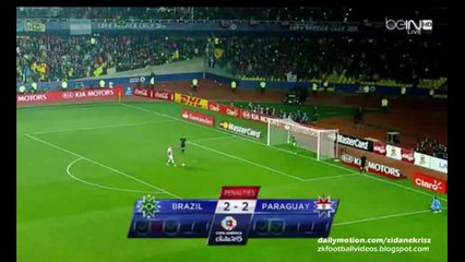 Brazil 1-1 Paraguay (Paraguay win 3-4 after penalties) | Full Penalty Shoot-Out 27.06.2015