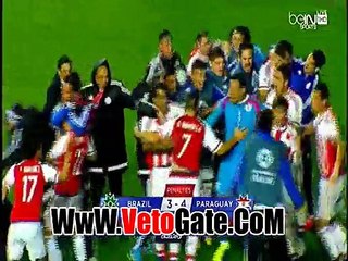 "فرحه وسعاده" لاعبى باراجواى بالتأهل امام البرازيل