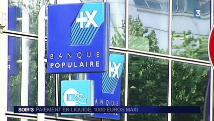 Le paiement en espèces interdit au-delà de 1 000 euros