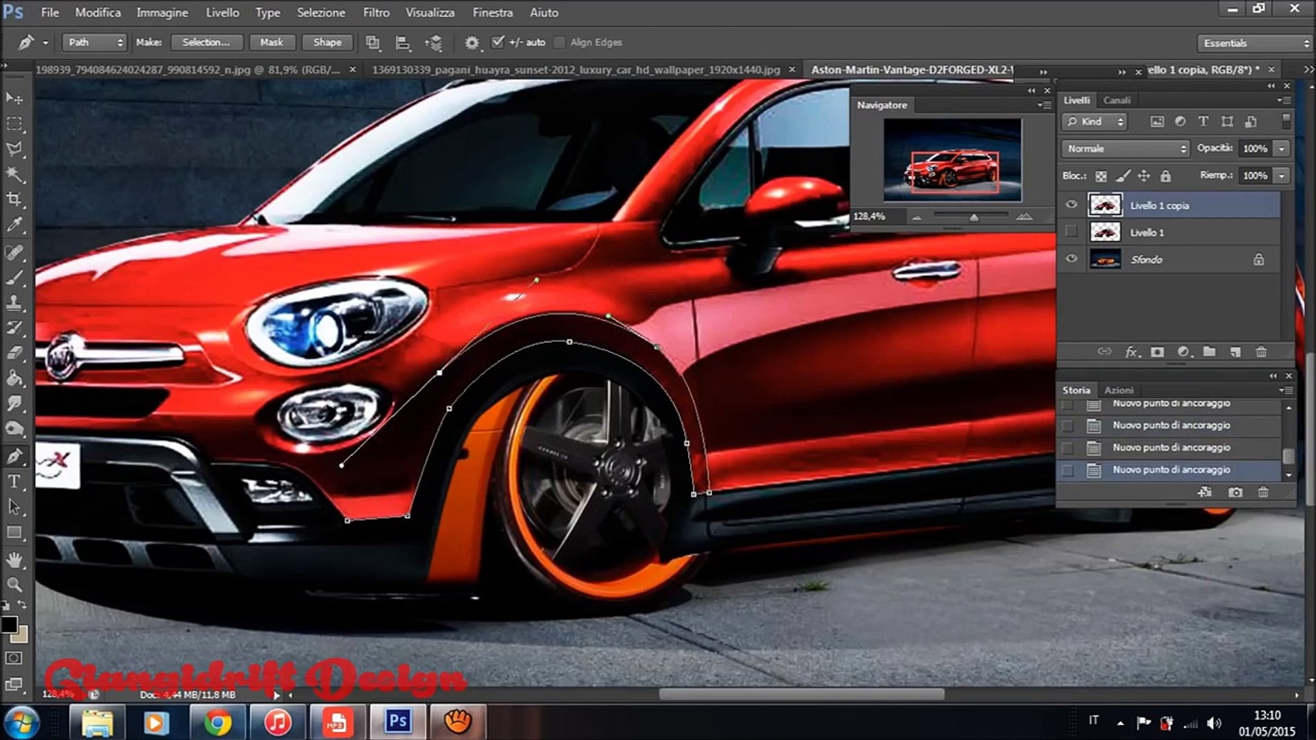 Fiat 500X Abarth Virtual Tuning Photoshop - video Dailymotion, image size:1920x1080