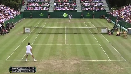 Funny tennis: Novak Djokovic catches tennis ball in shorts