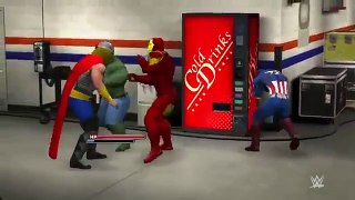 WWE 2K15 AVENGERS - HULK VS CAPTAIN AMERICA VS THOR VS IRON MAN - EPIC BATTLE