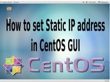 How to set static IP address in Centos GUI (easy)