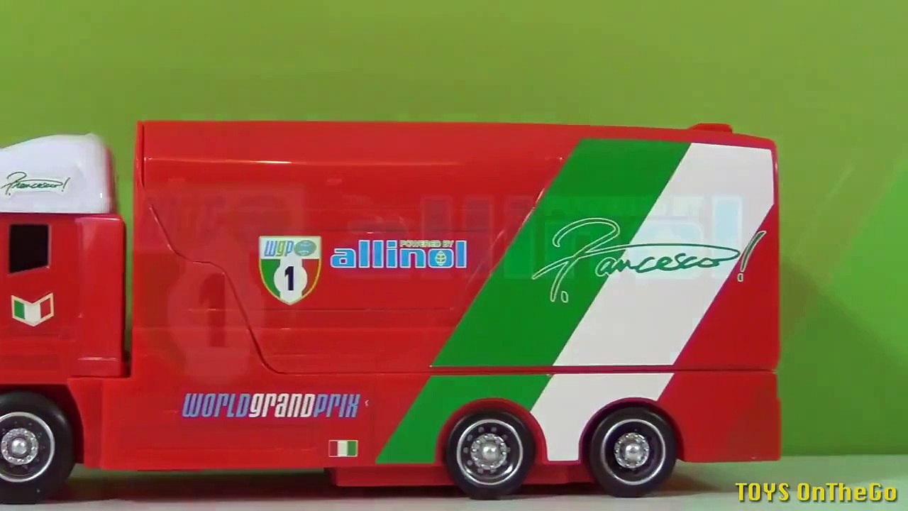 Disney Pixar Cars 2 Stunt Racers SAL Transforming Transporter Francesco Bernoulli