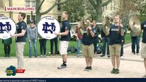 Notre Dame Drum Line Performs Live on Notre Dame Day 2015