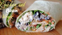 Chicken And Bean Wraps Recipe - How To Make Chicken Wraps - Sweet y Salado