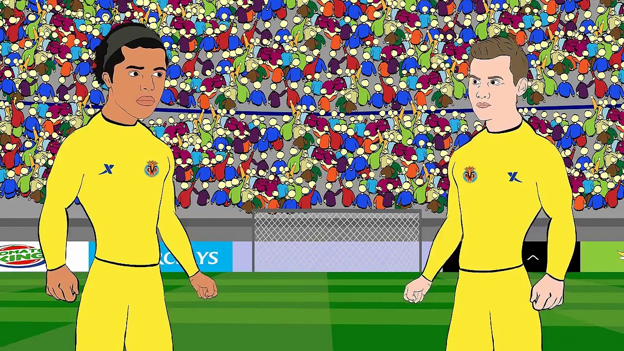 real madrid vs villarreal 2015 1 1 || funny cartoon || HD