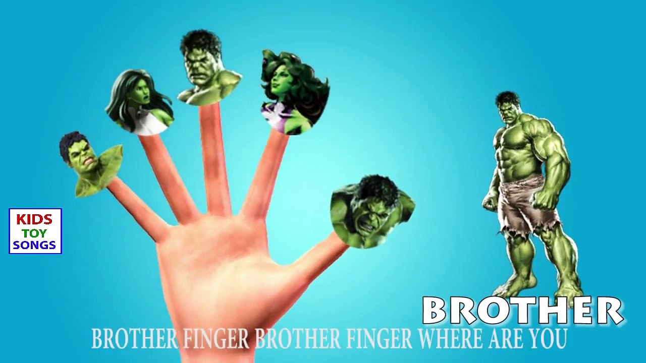 Finger family hulk cartoons for children | hulk finger family nursery rhymes & songs for children