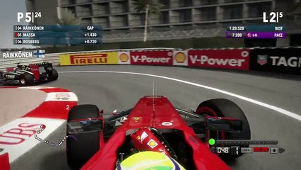 Codemasters F1 2012 - Gameplay - Monaco - Felipe Massa