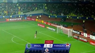 RESUMEN COMPLETO (Penales) Brazil vs Paraguay 1-1  (3-4) 27.06.2015 Cuartos de Final Copa América 2015