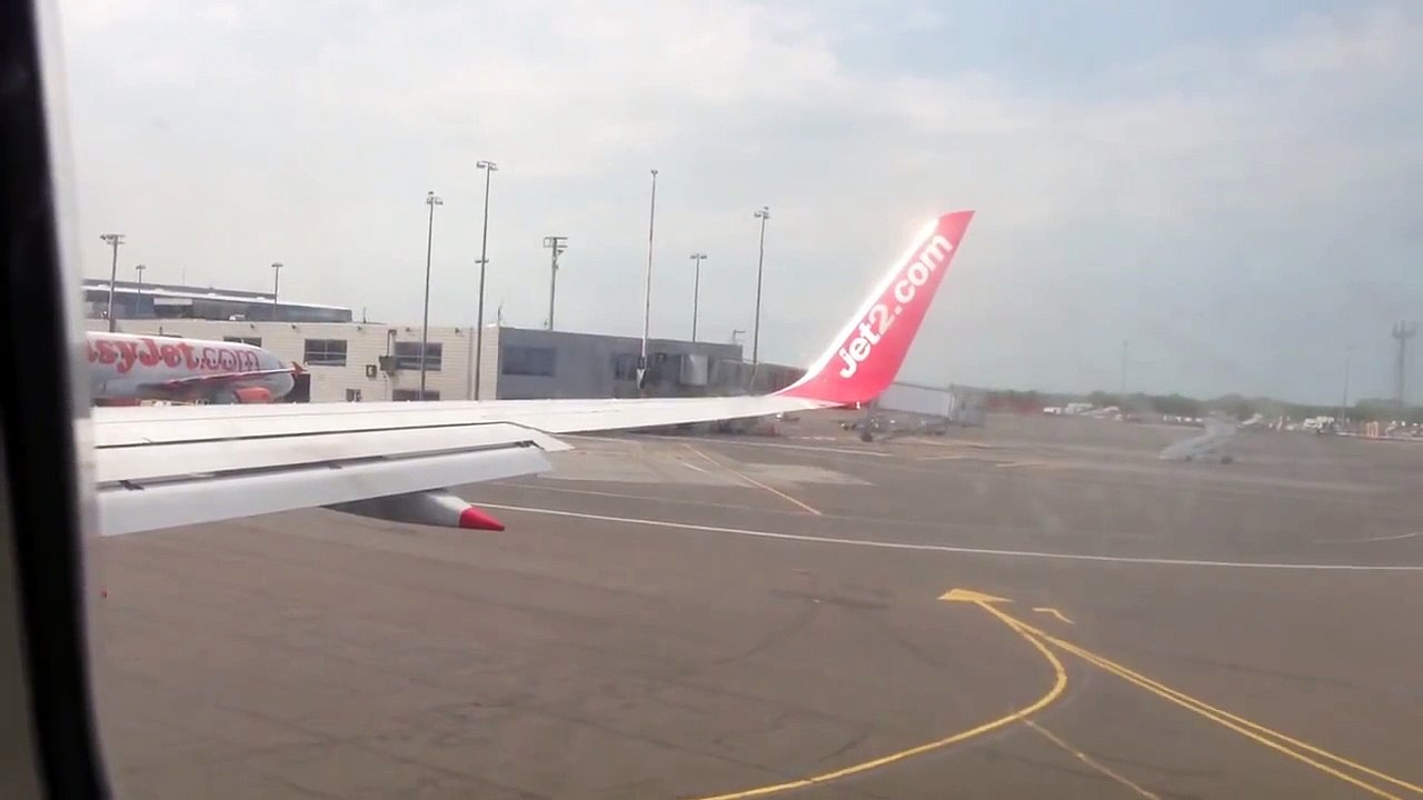 Jet2 757-200(W) flight from Newcastle airport to Dalaman Turkey LS561 Take off