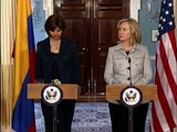 Secretary Clinton Meets With Colombian Foreign Minister Maria Angela Holguin