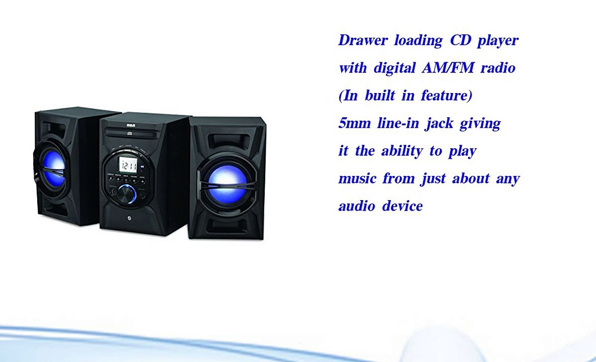 RCA RS3697B CD Mini System with Bluetooth