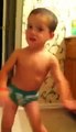 My 3 yr old son making sure his underwear don't fall down