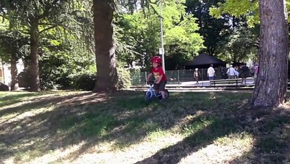 Pimpin et ses 1ères descentes en draisienne