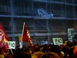 Huelga General 29S Madrid: Acción directa pancarta anti sindicatos